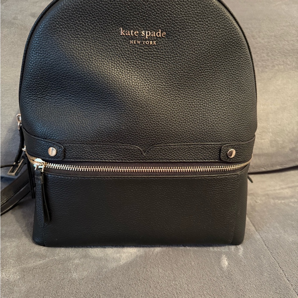 Kate Spade Black Leather Backpack
